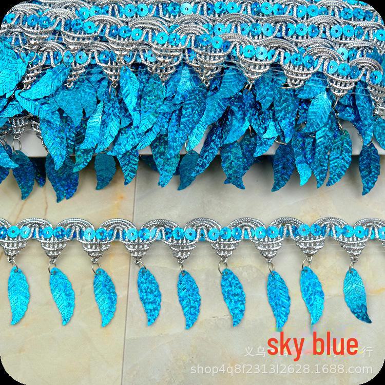 Pagoda Leaf Lace Tassel Trim - 9m: Decorative Fringe for Stage Dance Costumes