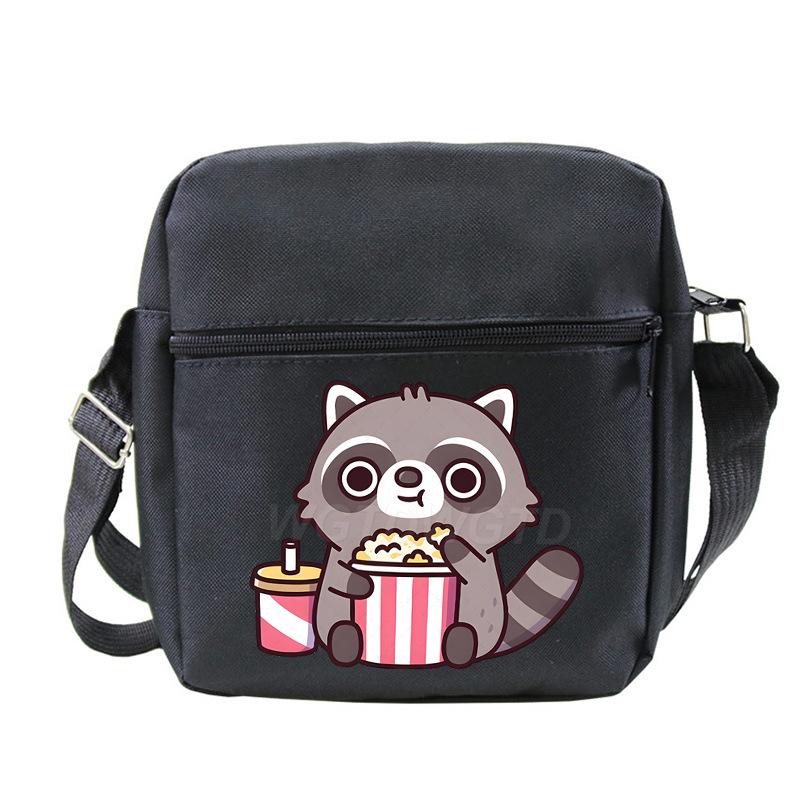 Cute printed shoulder bag casual multi-functional oblique span bag small bag student stationery bag