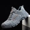 Men Fashion Breathable Steel Toe Caps Work Safety Shoes Cow Suede Leather Safe Boots Worker Security Sneakers Protect Footwear