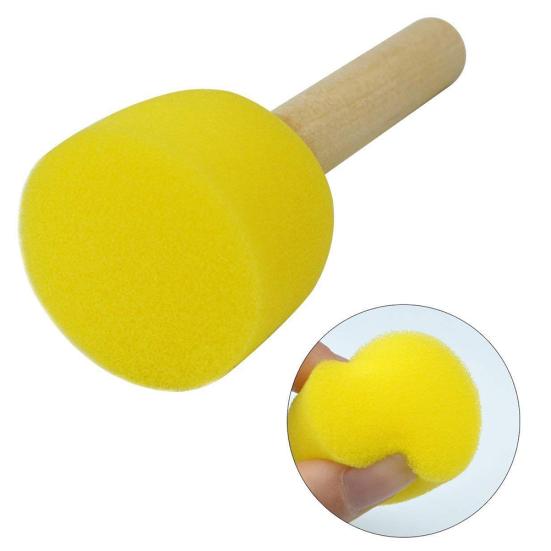 40Pcs/Set Round Foam Sponge Paint Brush Kids DIY Drawing Tools Painting Toy