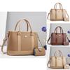 Stylish And Spacious Pu Tote Bag For Women Featuring Trendy Color Block Design