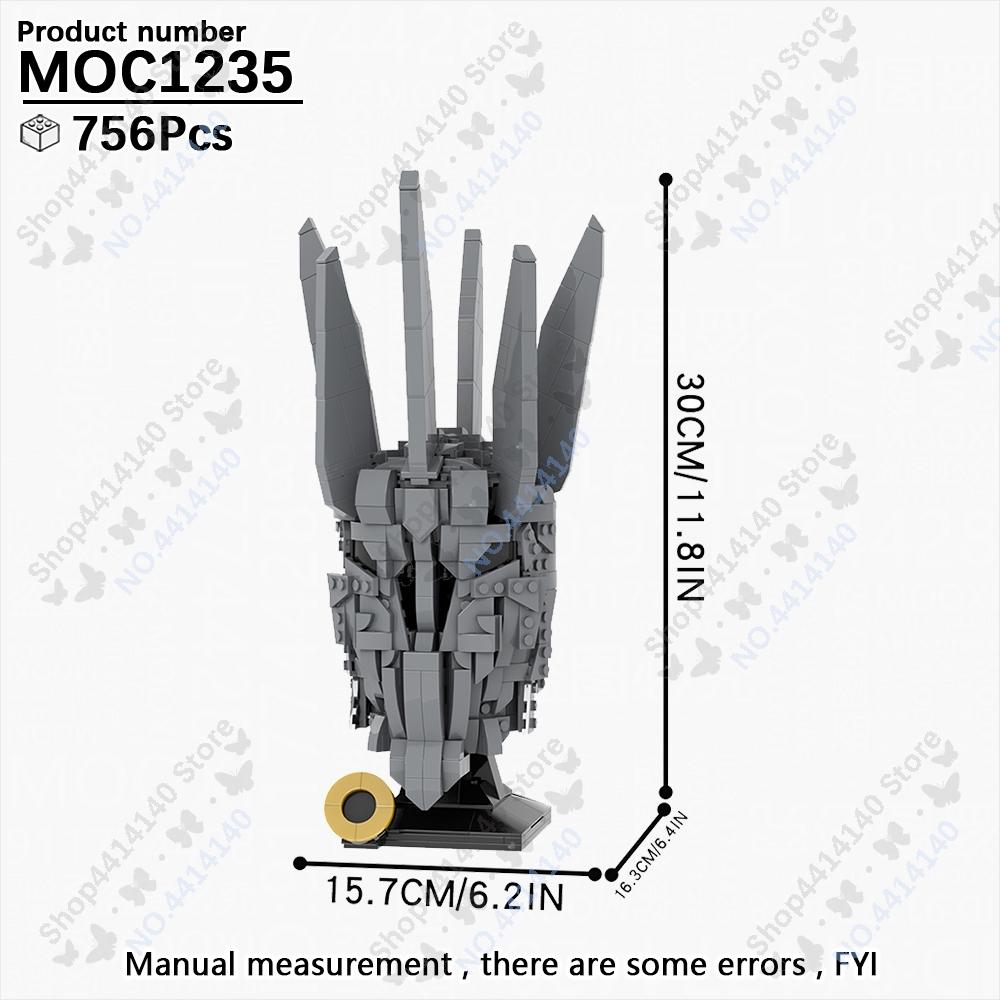 MOOXI King Of Ring Movie Eye Of Sauron Dragon Brickheadzed Figure Model Building Block Set MOC Brick Kit DIY Toys For Kids Gifts