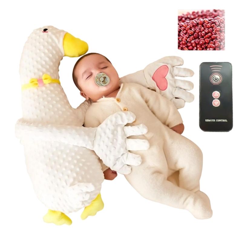 Infant Sleeping Comforter Soft & Breathable Cartoon Pacify Hand Soother with Automatic Beating for Better Sleep Quality