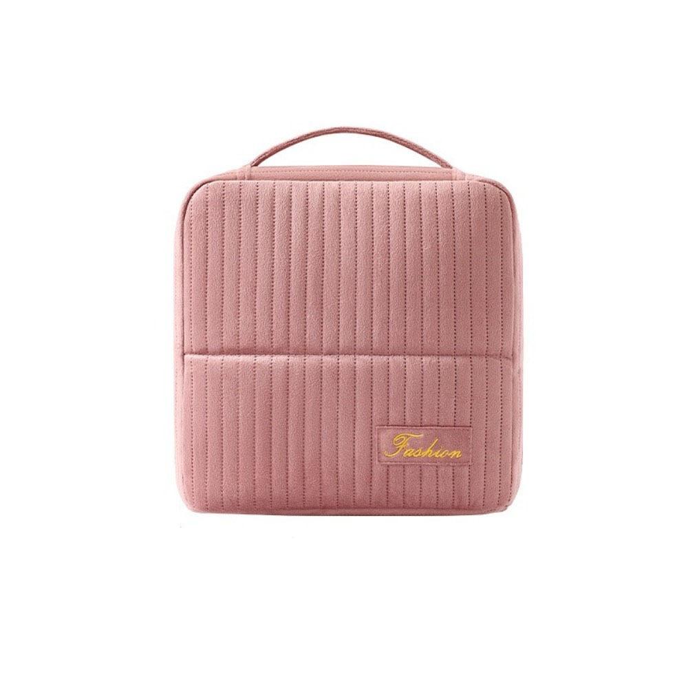 

Vertical Style Skincare Storage Bag Standable Cosmetic Organizer Wash Bag Pencil Bag Travel розовый