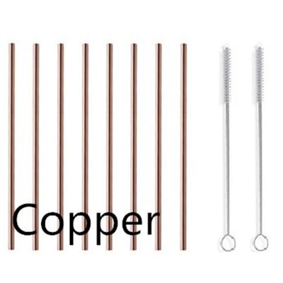 Metal Straw Reusable Drinking Straws Stainless Steel Bag Straw 8pcs Straws + 2pcs Brushs + 1pcs Bag Barware