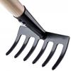 KADAX Metal Garden Rake 6-Tine Handle