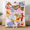 Pooh Friends Adventure Flannel Blanket Super Soft Warm Cozy Blanket For Sofa Bed Office Travel Allseason Home Decor Gift