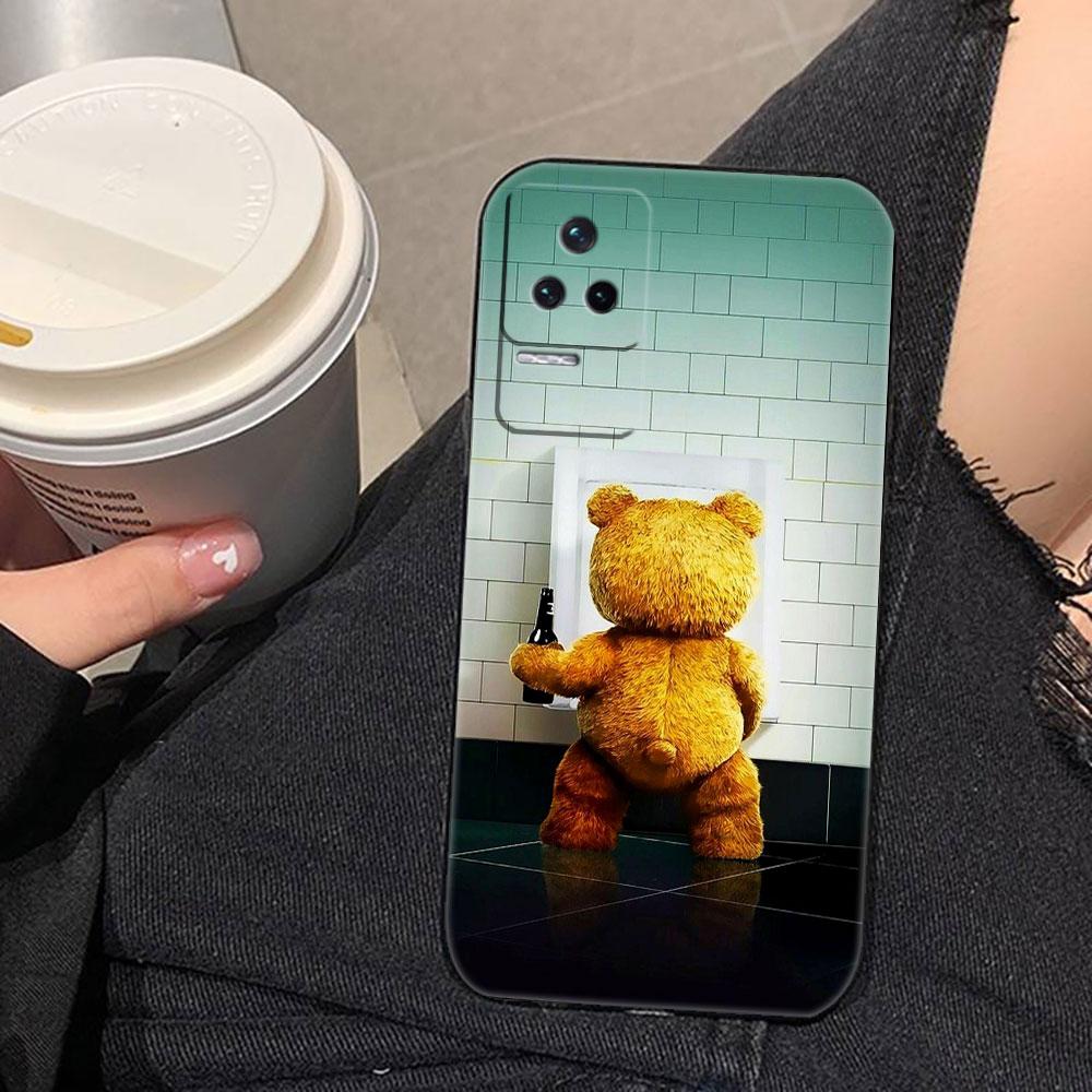 Naughty Cute Bear Phone Case For Redmi K60 K40 K30 15 15C 14C 13C 12C 12 10 10C 9T 9C 9A 9 8 8A A1 A2 A3 Pro Plus Cover Case