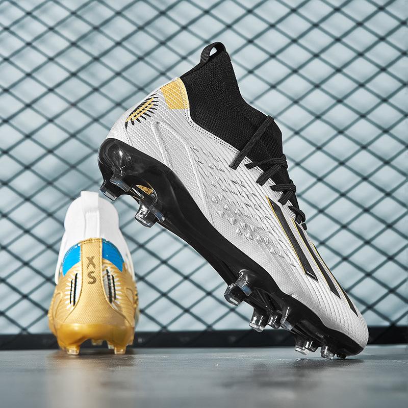 Neue Jungen- und Teenager-Fußballschuhe rutschfest lange Stollen gebrochene Stollen Kunstrasen Outdoor-Trainingsschuhe