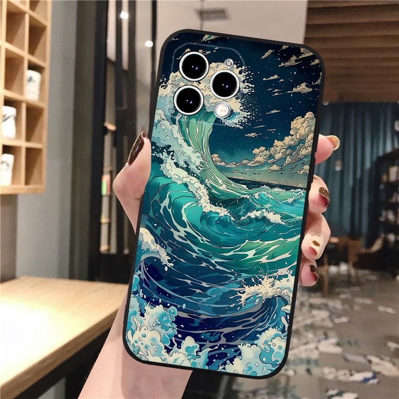 

Phone Case For iphone 17 Pro Max 17 Pro Air 16 15 14 13 Pro Max 15 16 Pro 15Plus The Great Wave off Kanagawa Japanese Style iphone 15ProMax