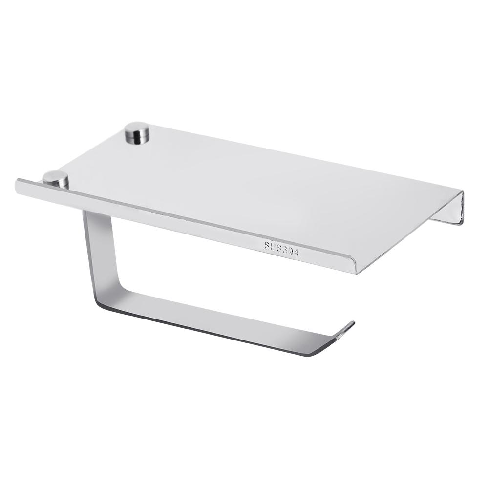 Toilet Paper Roll Holder Wall Mount Stainless Steel Bathroom Towel Tissue Rack