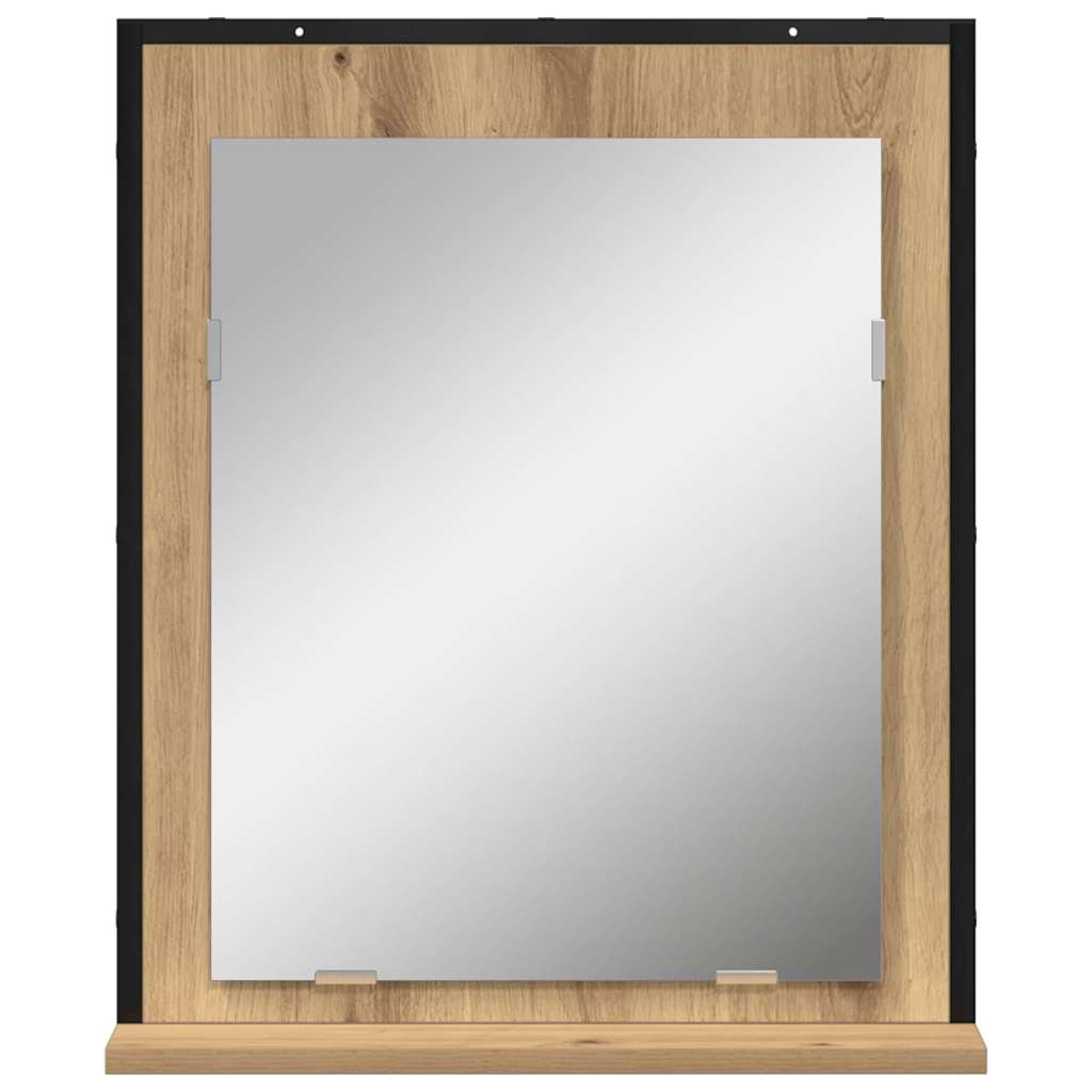 Artisan Oak Mirror 50 x 12 x 60 cm Glass and Engineered Wood