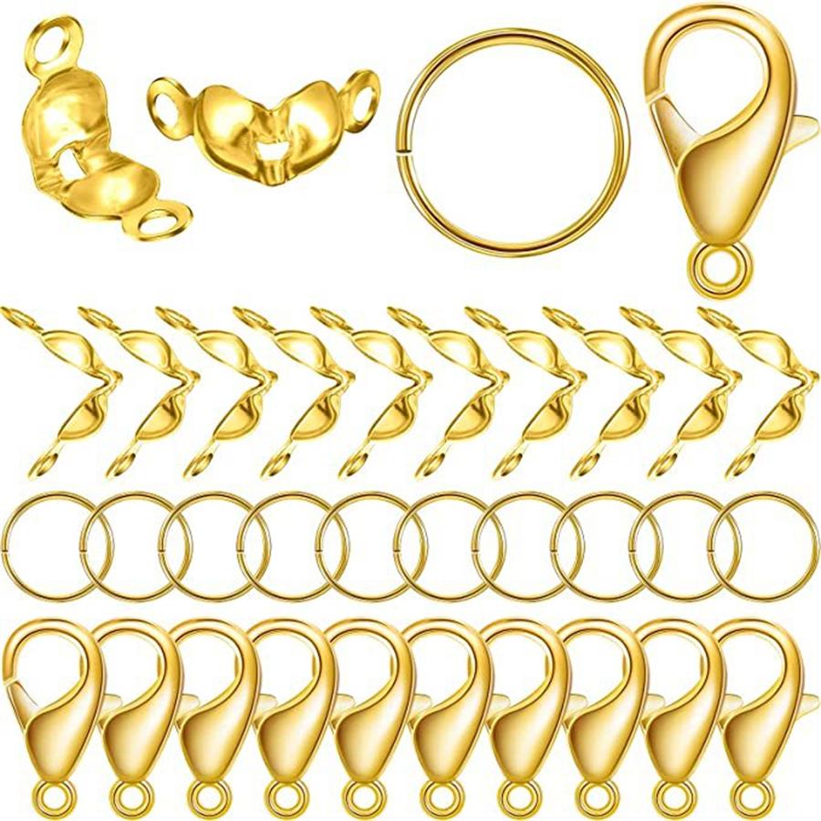 170Pcs/Set Lobster Clasp Jump Rings For Bracelet Necklace Chains DIY Jewelry Making Findings Supplies