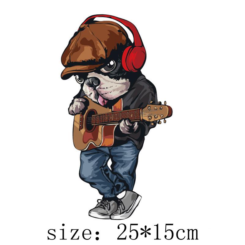 Thermo Stickers Patches On Clothes Dog Bear Stickers Iron On Transfers for Clothing Iron On Heat Transfer Patches Stripes Badges