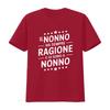 Funny Italian Nonno Grandpa Slogan Print Casual T Shirt Vintage Stretched Slightly Fashion Stylish Homme