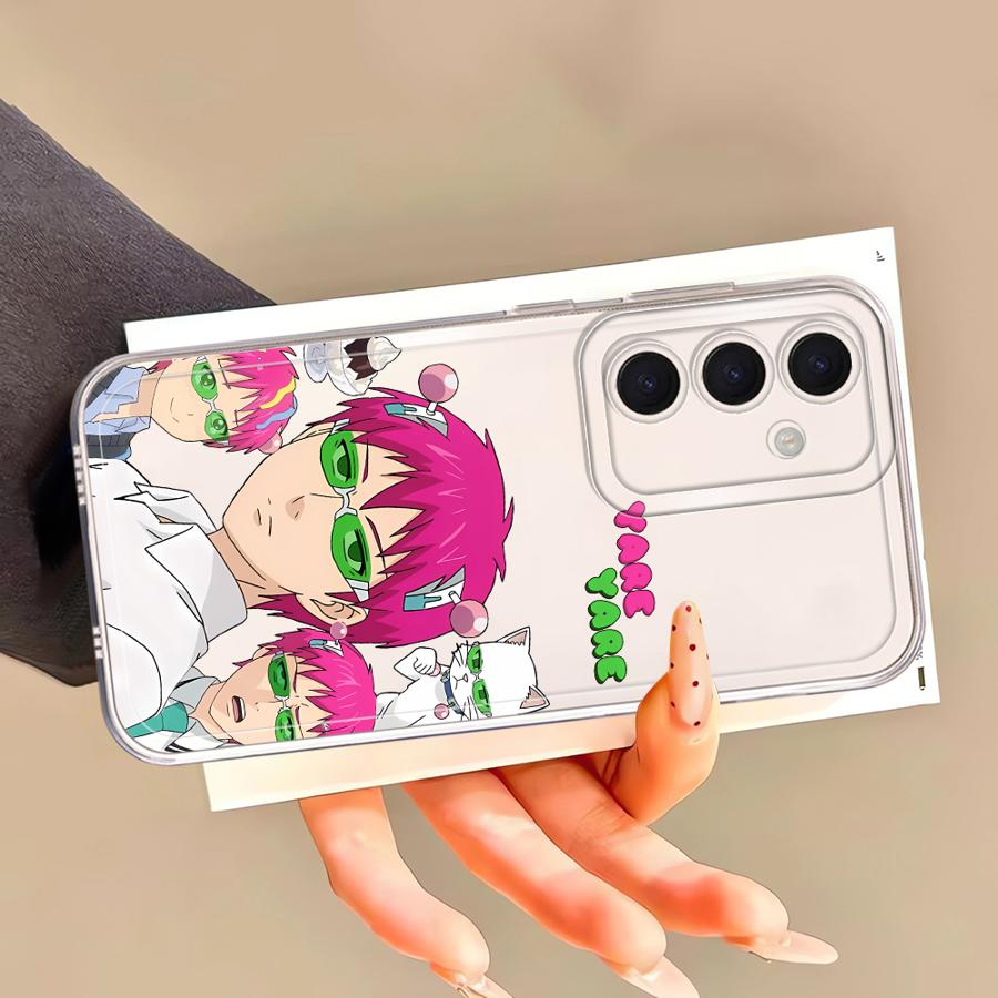 Cute Boy Saiki K-Kusuo Phone Case for Samsung Galaxy A13 A15 A16 A14 A12 A35 A34 A73 A35 A71 A72 A25 A22 Soft Cover