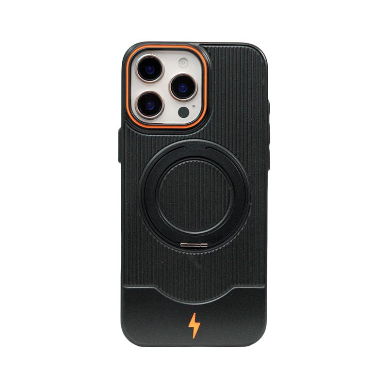 

360°Rotate Bracket Magnetic Solid Color Phone Case for IPhone 16 15 14 Plus 13 ProMax Slim Matte Wireless Charging Hard PC Cover iPhone 14 Pro Max