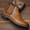 40~46 Herren Chelsea Boots Marke Retro Bequem Mode Herrenstiefel