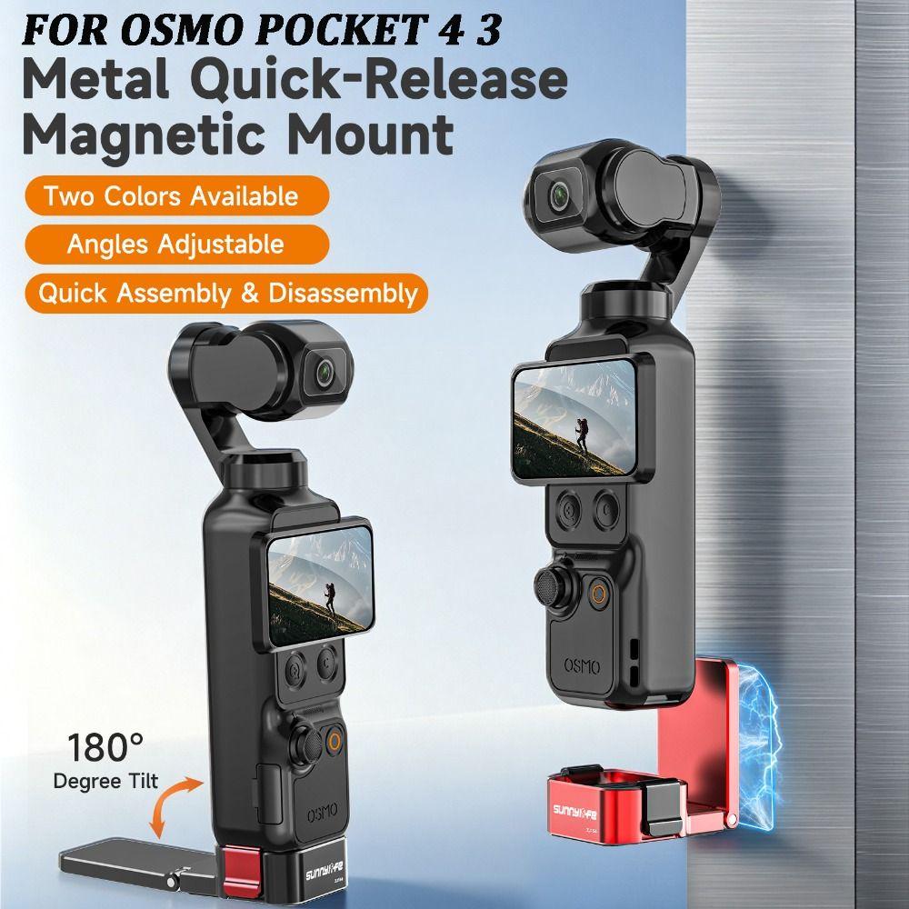 Aluminum Alloy Magnetic Clip Mount Stand Bracket for DJI Osmo Pocket 4 3 Camera Accessories