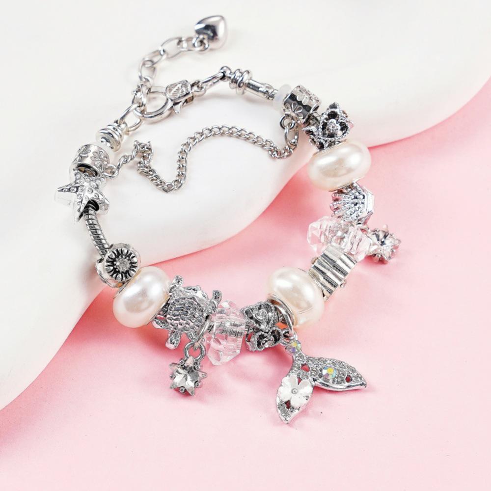 Pan Style Summer Ocean Starfish and Turtle Beaded Women's Bracelet