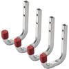 4 Pieces of Utility Hook Wall Hook Zinc Plated Steel Fixing Hook / 80 X 120 Mm / Load Capacity 45 Kg / Universal Hook Cellar or Garage Hook