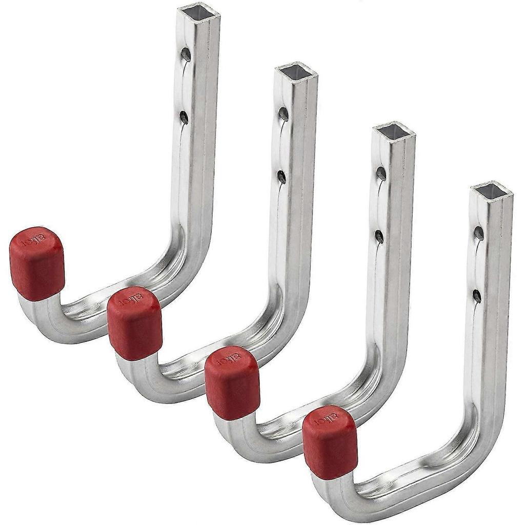 4 Pieces of Utility Hook Wall Hook Zinc Plated Steel Fixing Hook / 80 X 120 Mm / Load Capacity 45 Kg / Universal Hook Cellar or Garage Hook