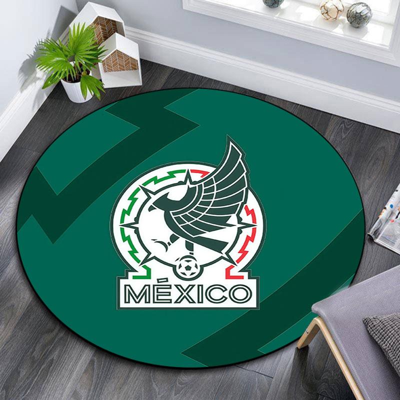 Mexico pattern round rug,Carpet Rug for Living Room Bedroom Playroom ,Non-slip Floor Mat,Holiday Gifts and Birthday Gifts.
