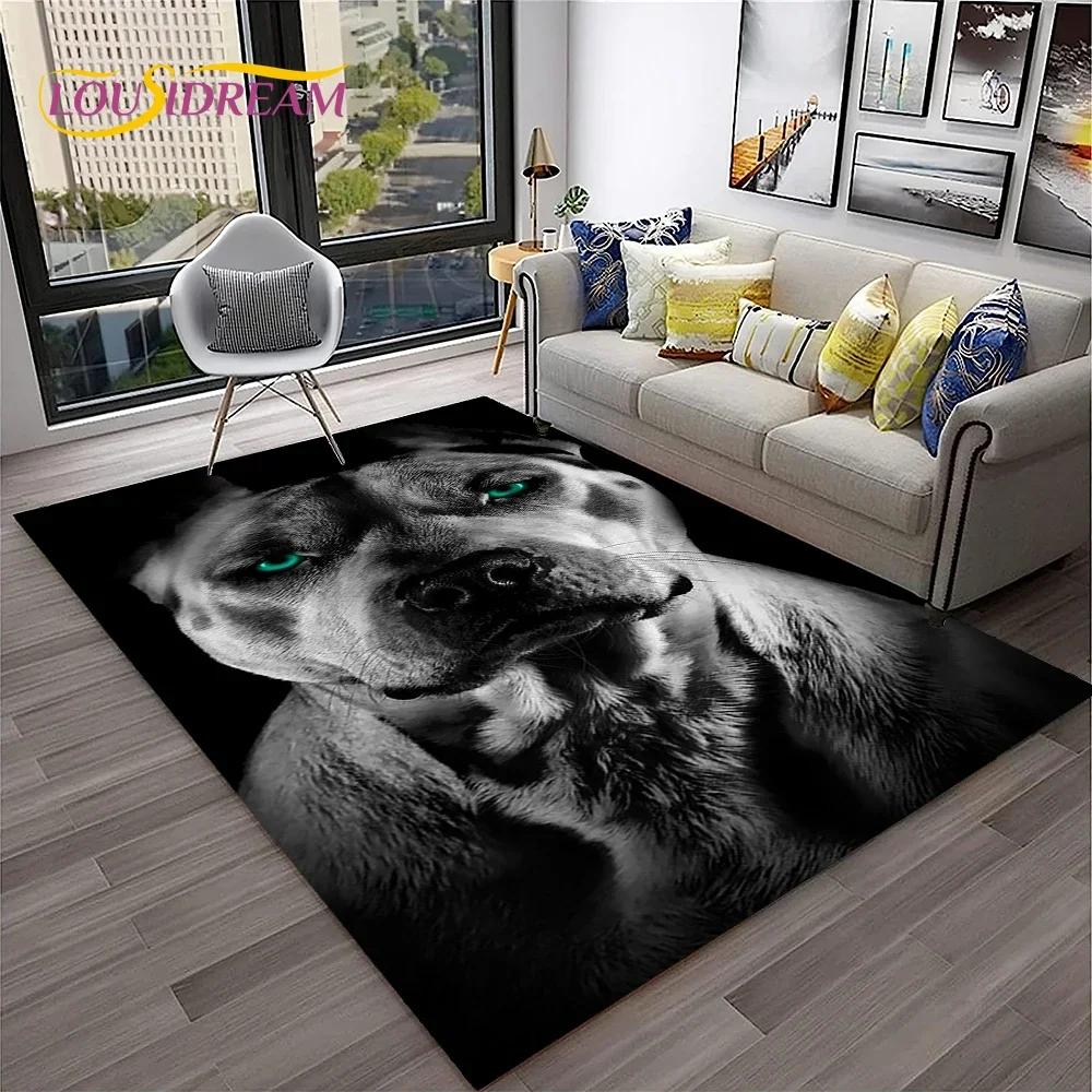 Cartoon French Pit Bull Dog Pet Carpet Rug for Home Living Room Bedroom Sofa Doormat Decor,kids Play Area Rug Non-slip Floor Mat