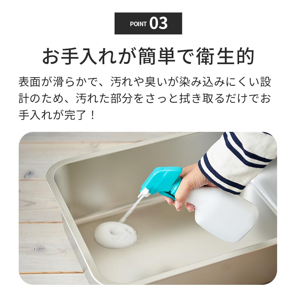 Stainless Cat Toilet M Gray Stainless Steel Cat Toilet Clean Simple Durable Scattering Prevention Scattering Size Width 50cm x Depth 35cm x Height