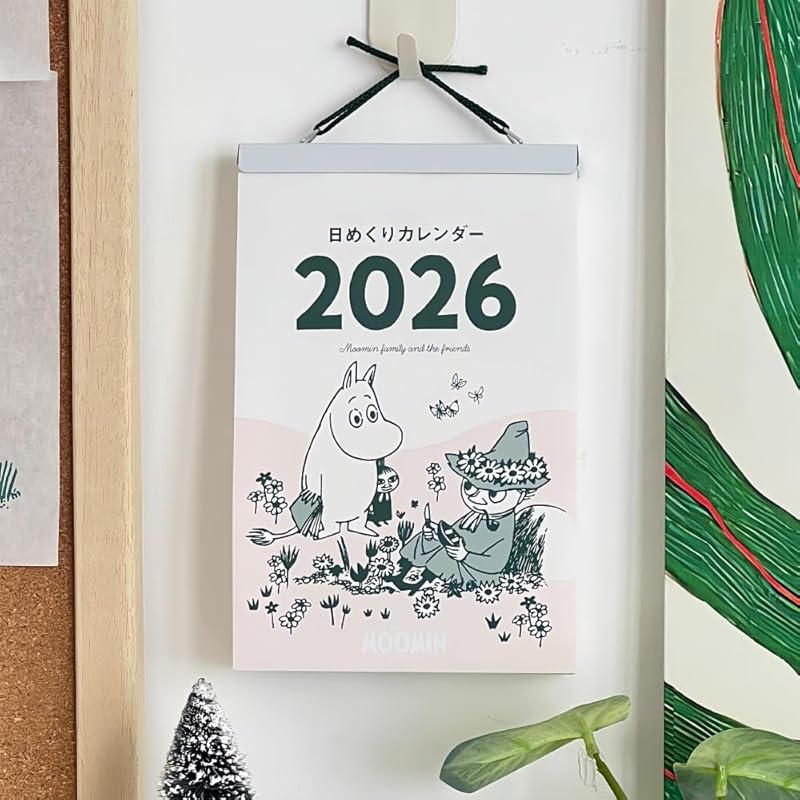 [2026 - Japan Exclusive] Moomin Comic Daily Calendar, Wall-Mounted, 365 Days, Postcard Size, Flip-Over, Study Schedule Management, Student Exam