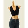 G Home Deep V Neck Sexy Short Vest Summer Tight Body Sleeveless Rib Knitting Export Sling Tops