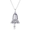 Lindon 925 Sterling Silber Klassische Damen Halskette Anhänger Zirkon Mode Geschenk