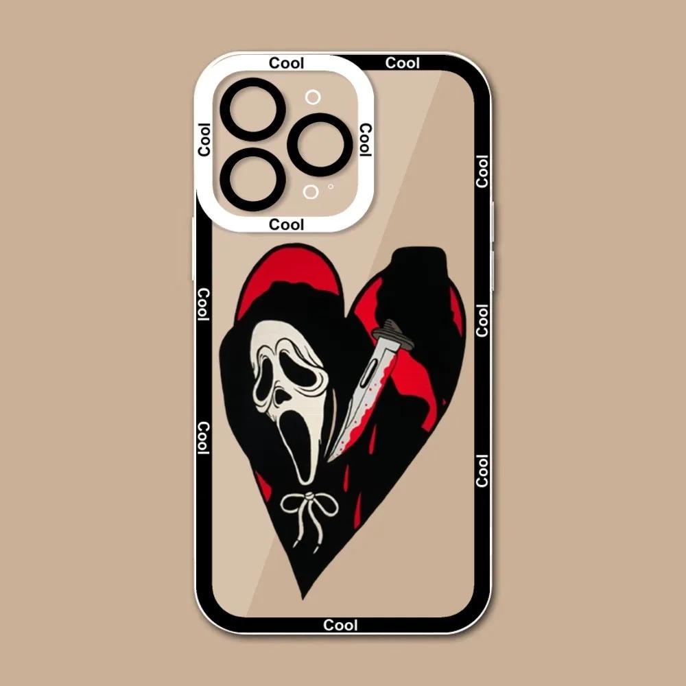 Ghostface Scream Phone Case For iPhone 16 15 14 13 12 11 Pro Max XS X XR 7 8 SE Funda