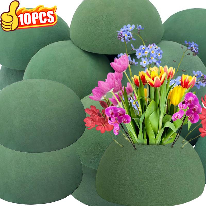 Green Floral Foam Ball Cuttable Fresh & Artificial Flower Foam Block DIY Arrangement Wedding Decoration Dry Wet Absorbent Bricks