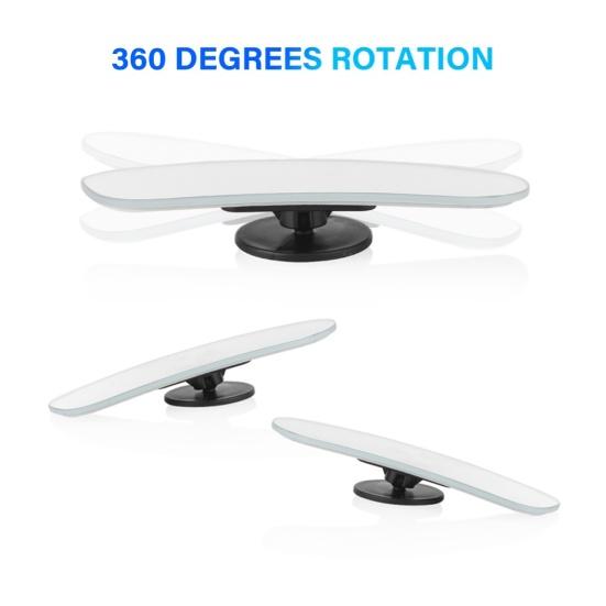 2Pcs 360 Degree Rotating Adhesive Universal Car Wide Angle High Clarity Rear View Mirror