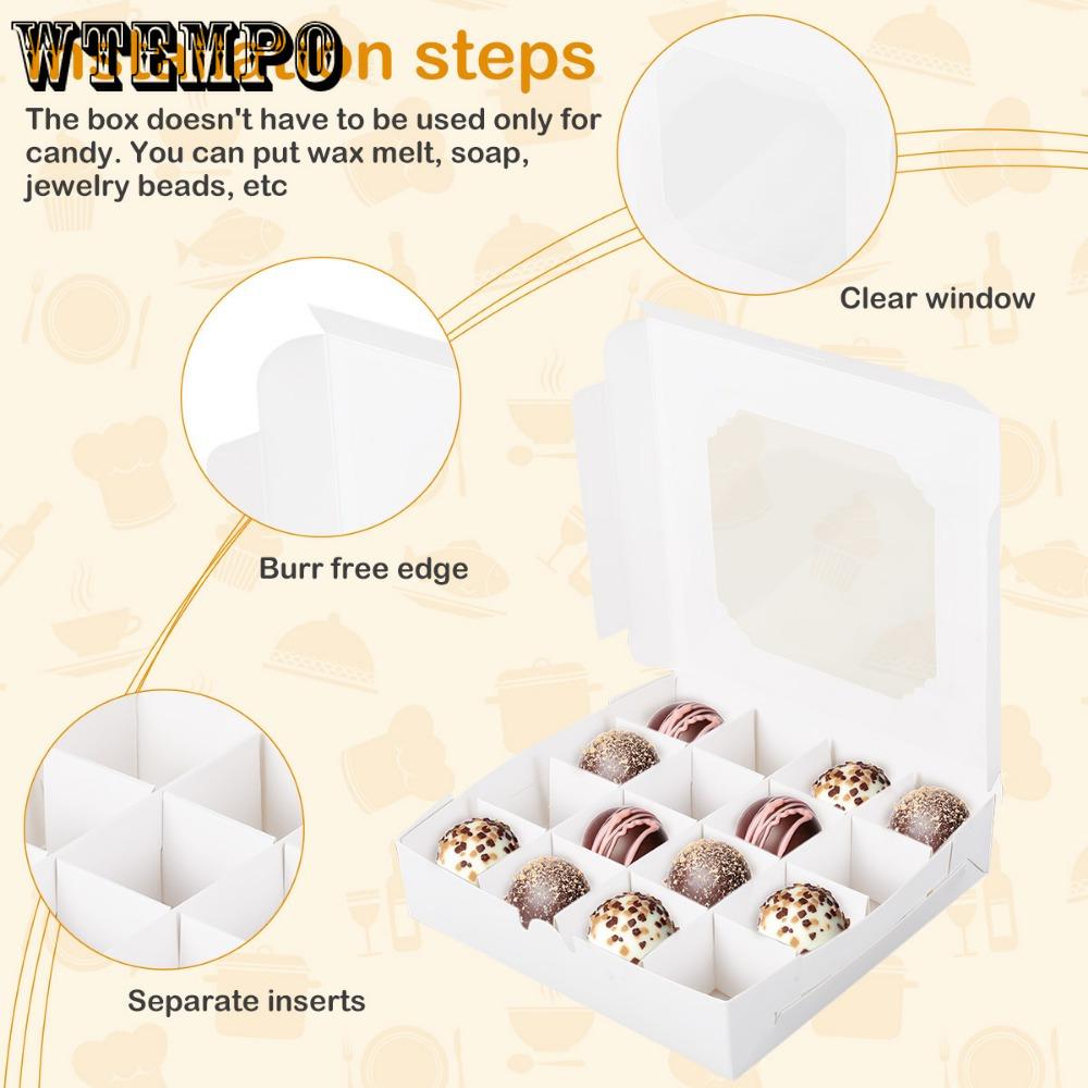 15pcs Gift Packing Box with Window Gift Boxes with 16-Compartments Divider and Quick Assemble Feature Display Case for Jewelry Storage Presentation