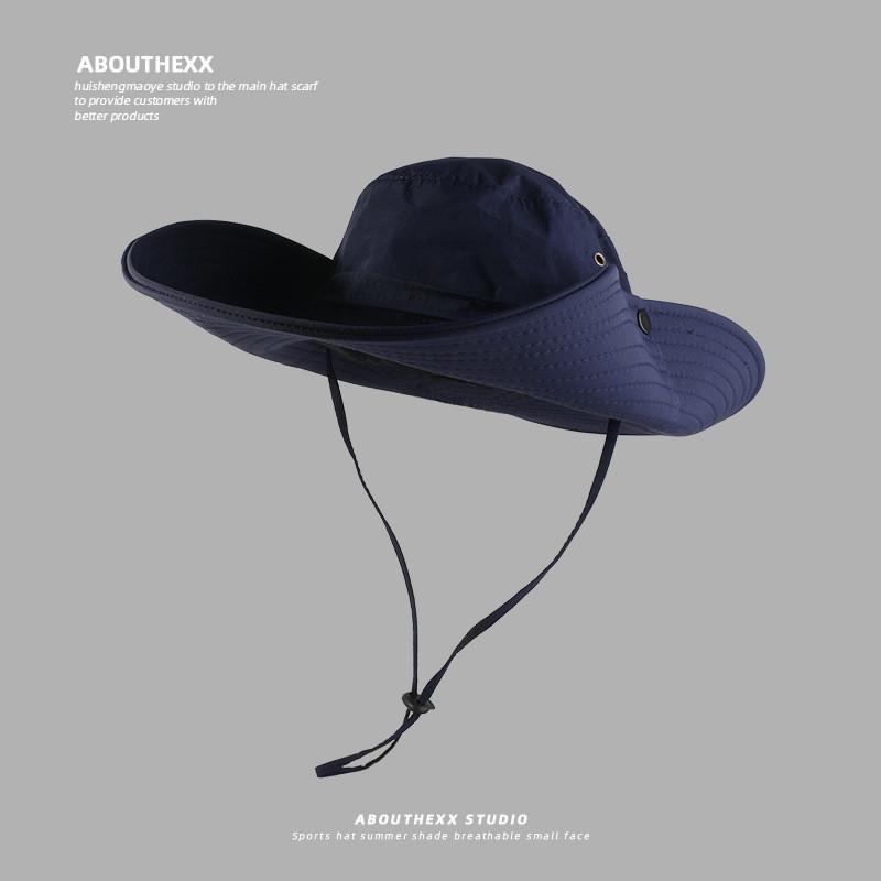 Fisherman Hat Summer Sun Protection Wide Brim Adjustable For Men Women