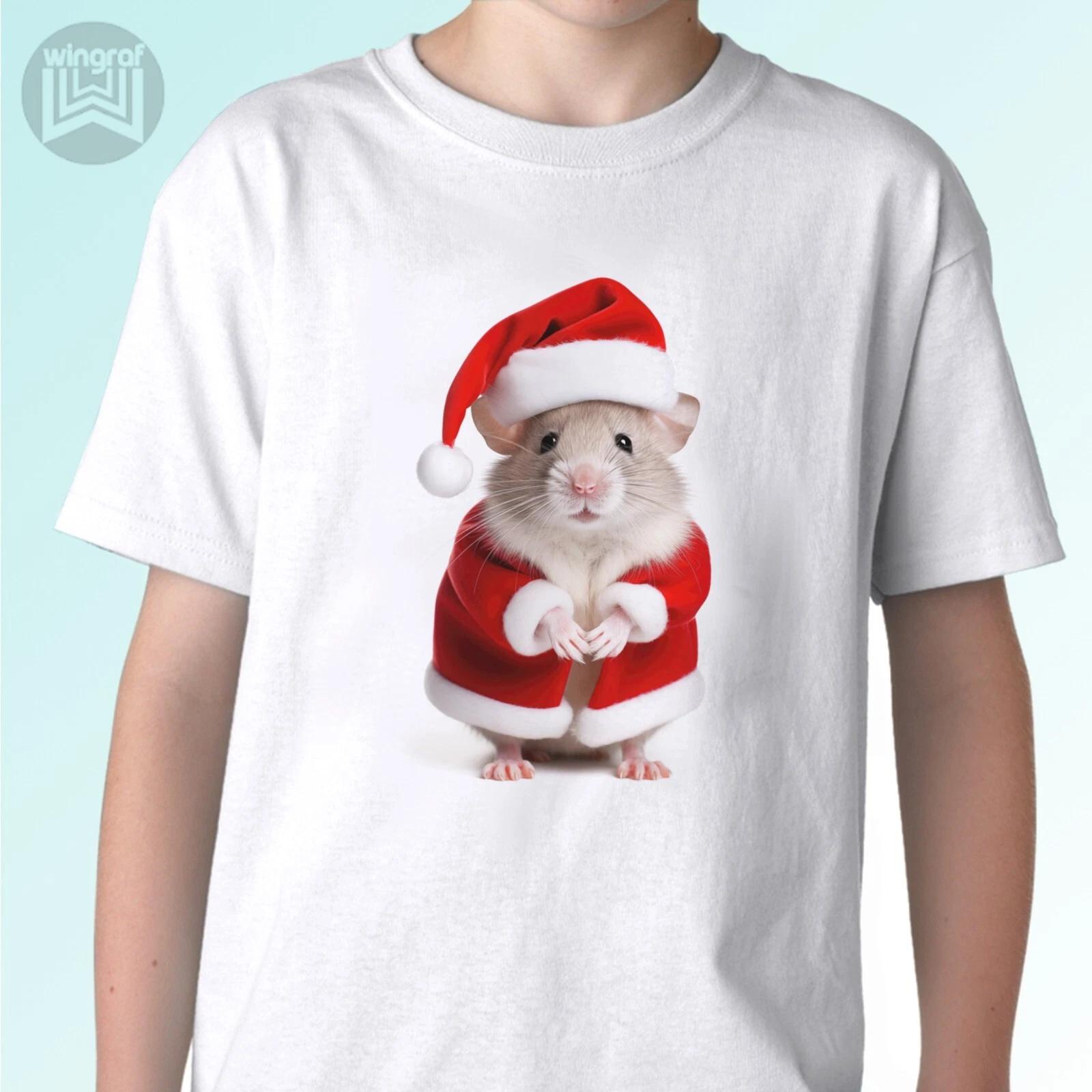 

Hamster kids boys T-Shirt Christmas present top funny xmas party yule tee gift all sizes 130