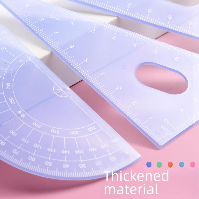 "Uroczy Czteroczęściowy Zestaw Linijek dla Uczniów Gimnazjum - Pudełkowe Artykuły Papiernicze, Opcja z Własnym Logo"