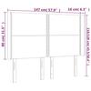 Vidaxl Zagłówek Do Łóżka Z Led, Czarny 147X16X118/128Cm Sztuczna Skóra