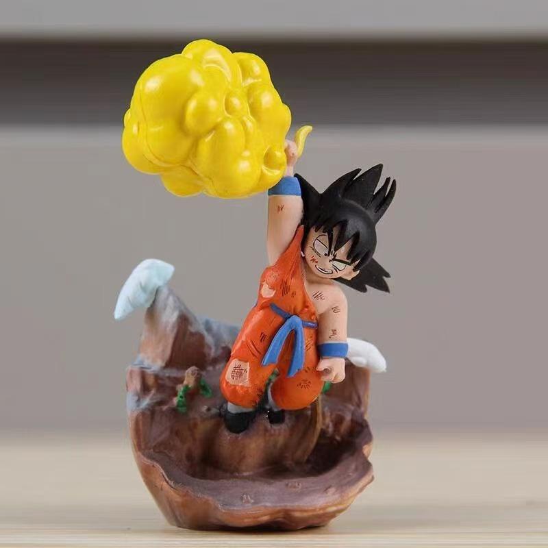 

Popular New Anime Dragon Ball Handmade Es Third Bullet Capture Cloud Wukong Battle Damage Exhausted Scene Doll Decoration Model (As shown-9865)-