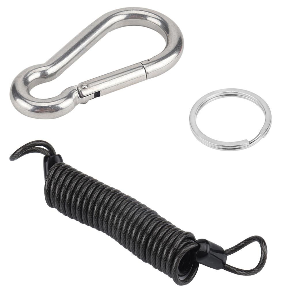 M8*80mm Safety Buckle Trailer Spring Breakaway Safety Rope RV Trailer Connector