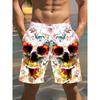 Men's Shorts Swimming Trunks Quick-drying  3D Print Horror Skull Graphic Beach Shorts Outdoor Harajuku Y2k Unisex Pop Swimwear
