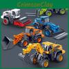 Excavator Plastic Simulated Bulldozer  Roller Forklift Children Toy Inertia Car