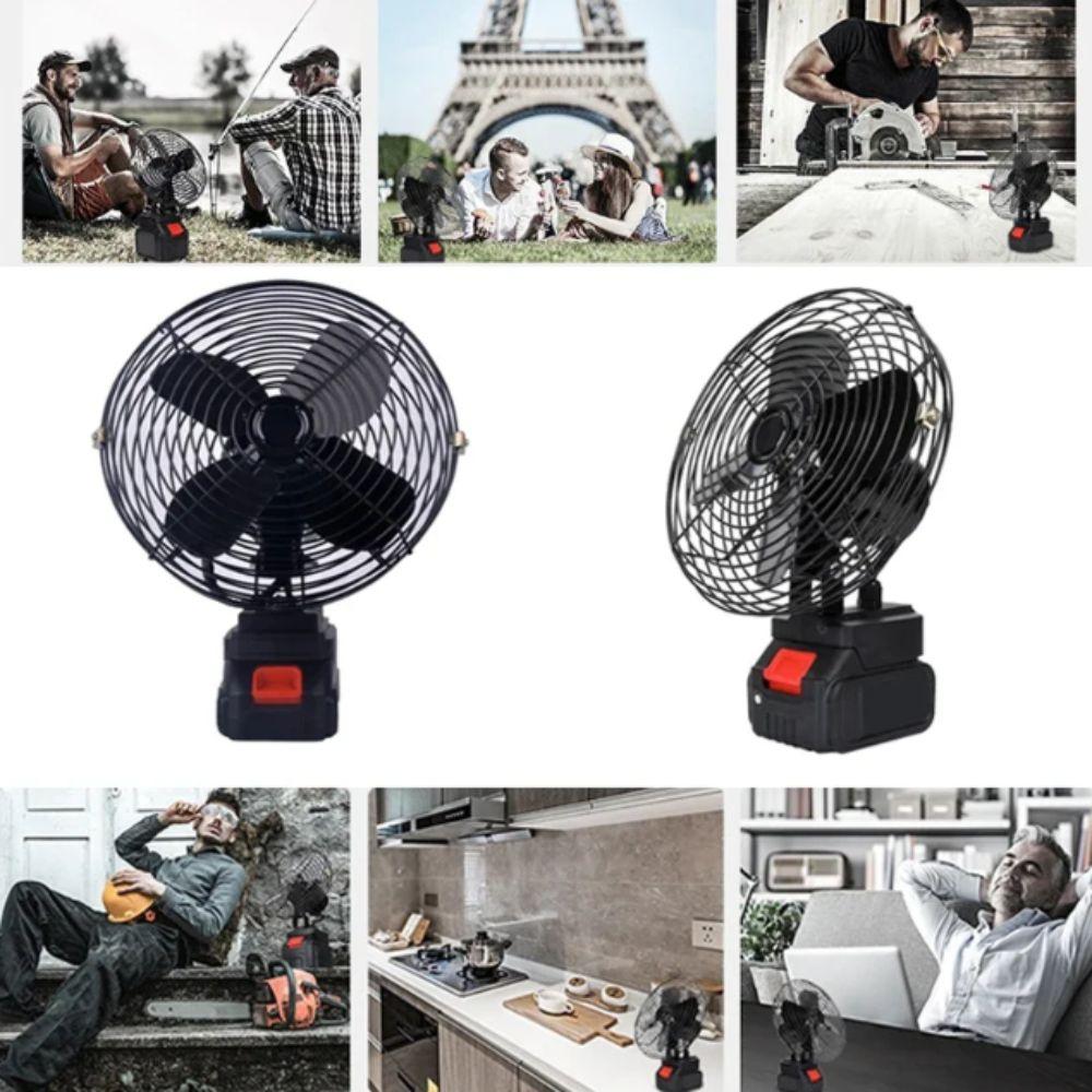 Wireless Design Rechargeable Fan Metal Construction Strong Wind Fan High Power Fan  Office Use