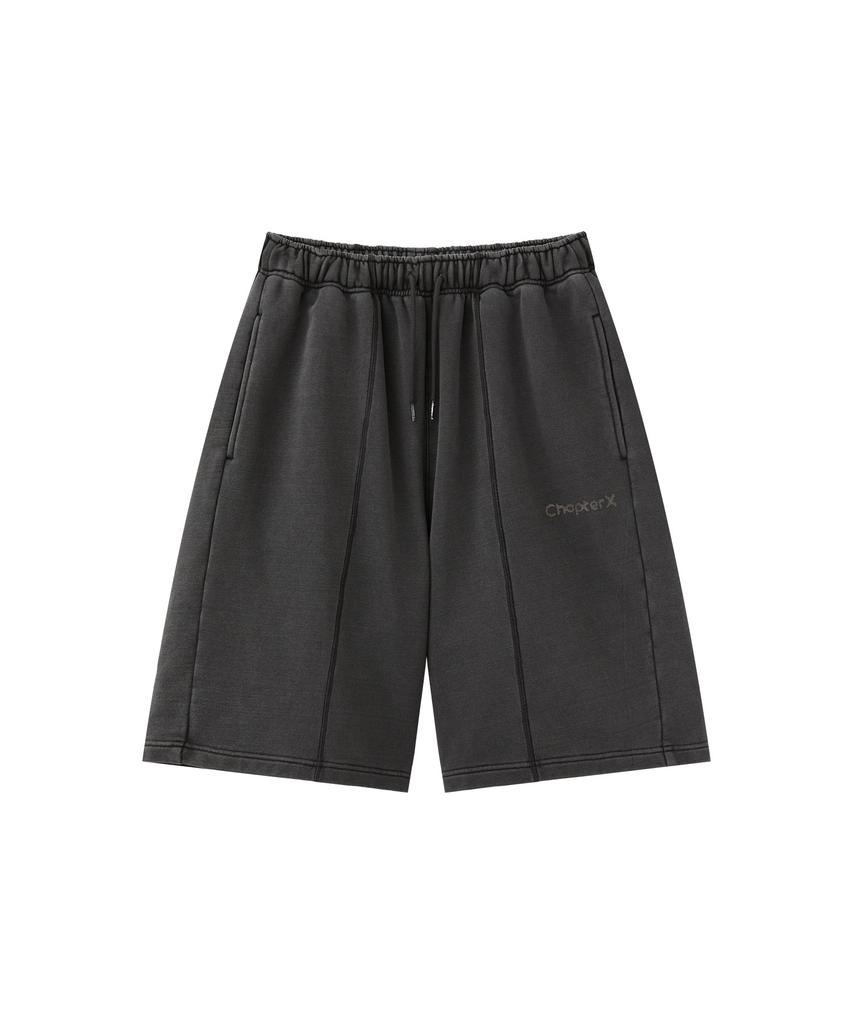 Chaebteoegseu Pigment Wide Bermuda Shorts (Charcoal)
