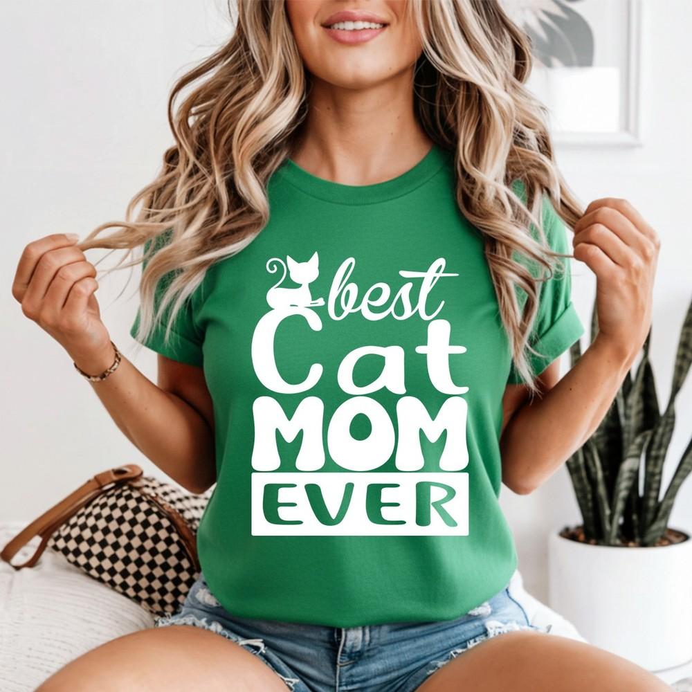 Cat Mom Ever T Shirt Mothers Day Apparel Cat Owners Stateunisext 2XL