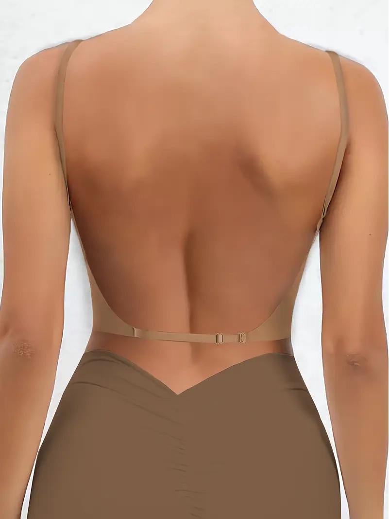 

8-цветный бюстгальтер пуш-ап Temu с глубоким U-образным вырезом на спине и множеством способов ношения M (75ABC) кофейный