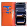 For iPhone 17 Pro Max Wallet Case Genuine Cow Leather Phone Cover Litchi Texture