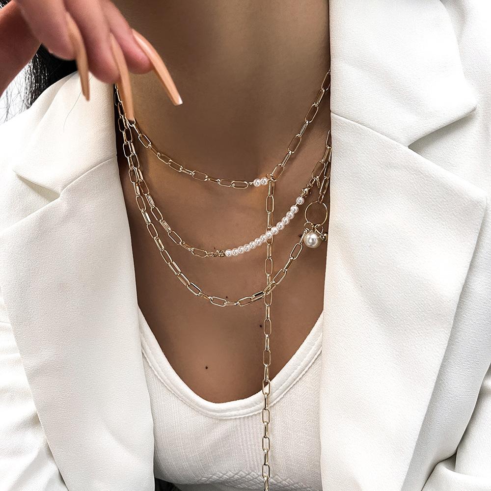 Explosive Accessories Baroque Pearl Necklace Women s Versatile, Mother s Day Necklace, Pearl Necklace